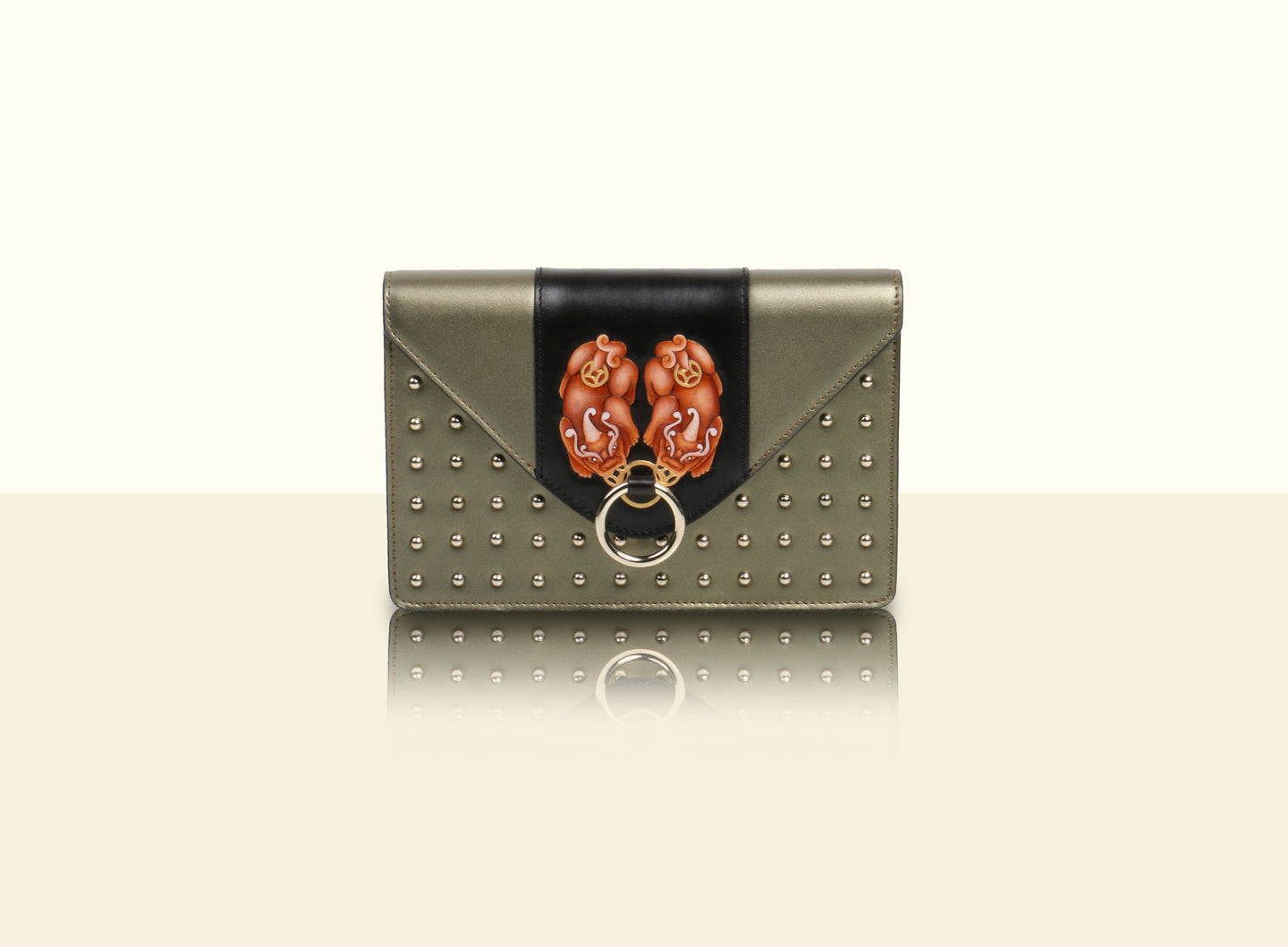 Preorder - Gate of Guardian Clutch (Small) - Metallic Green and Black