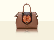 Gate of Guardian Top Handle (Medium) - Apricot and Dark Brown