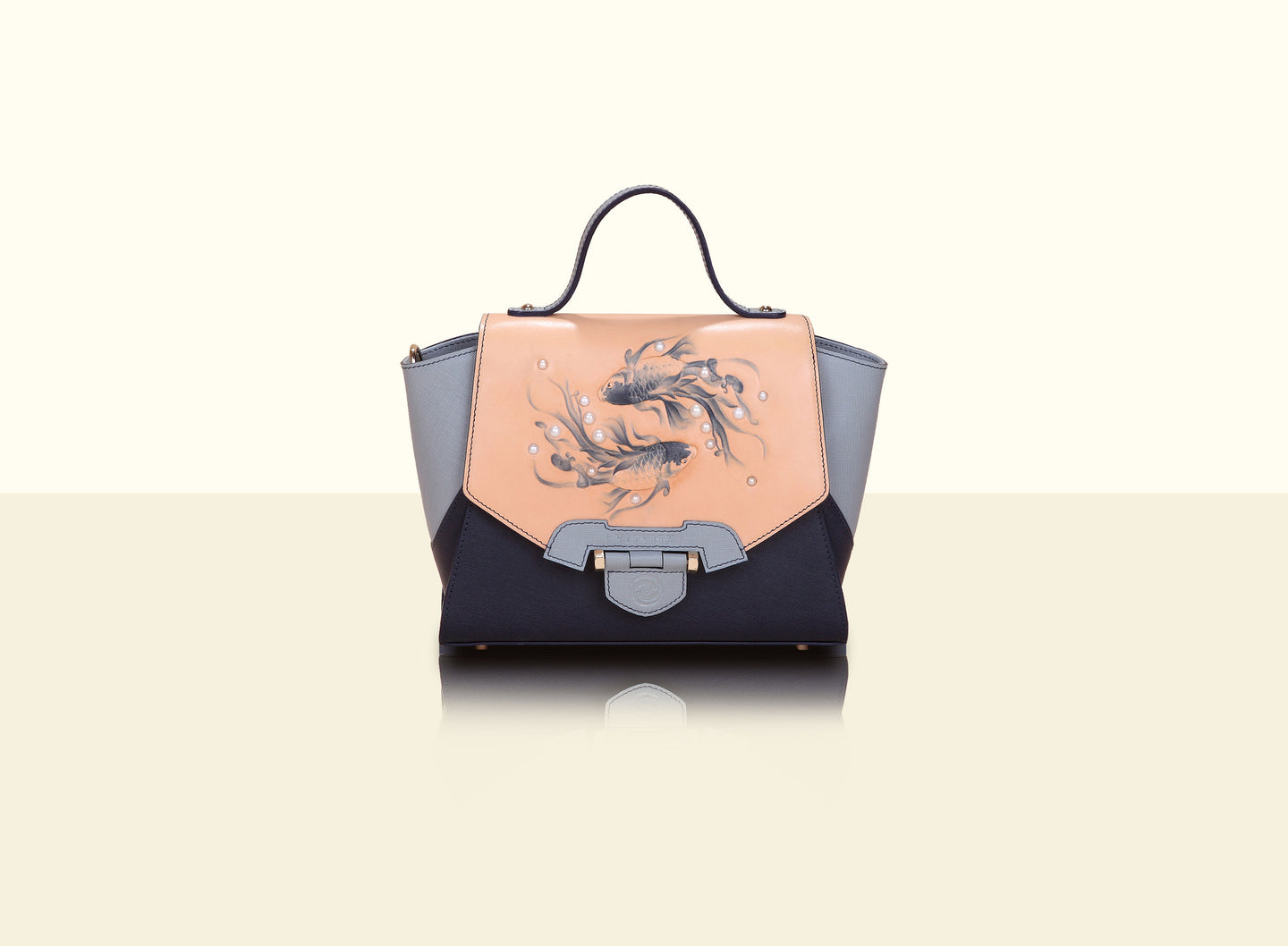 Preorder - Shimmering Yu Top Handle - Deep Blue, Baby Blue and Original
