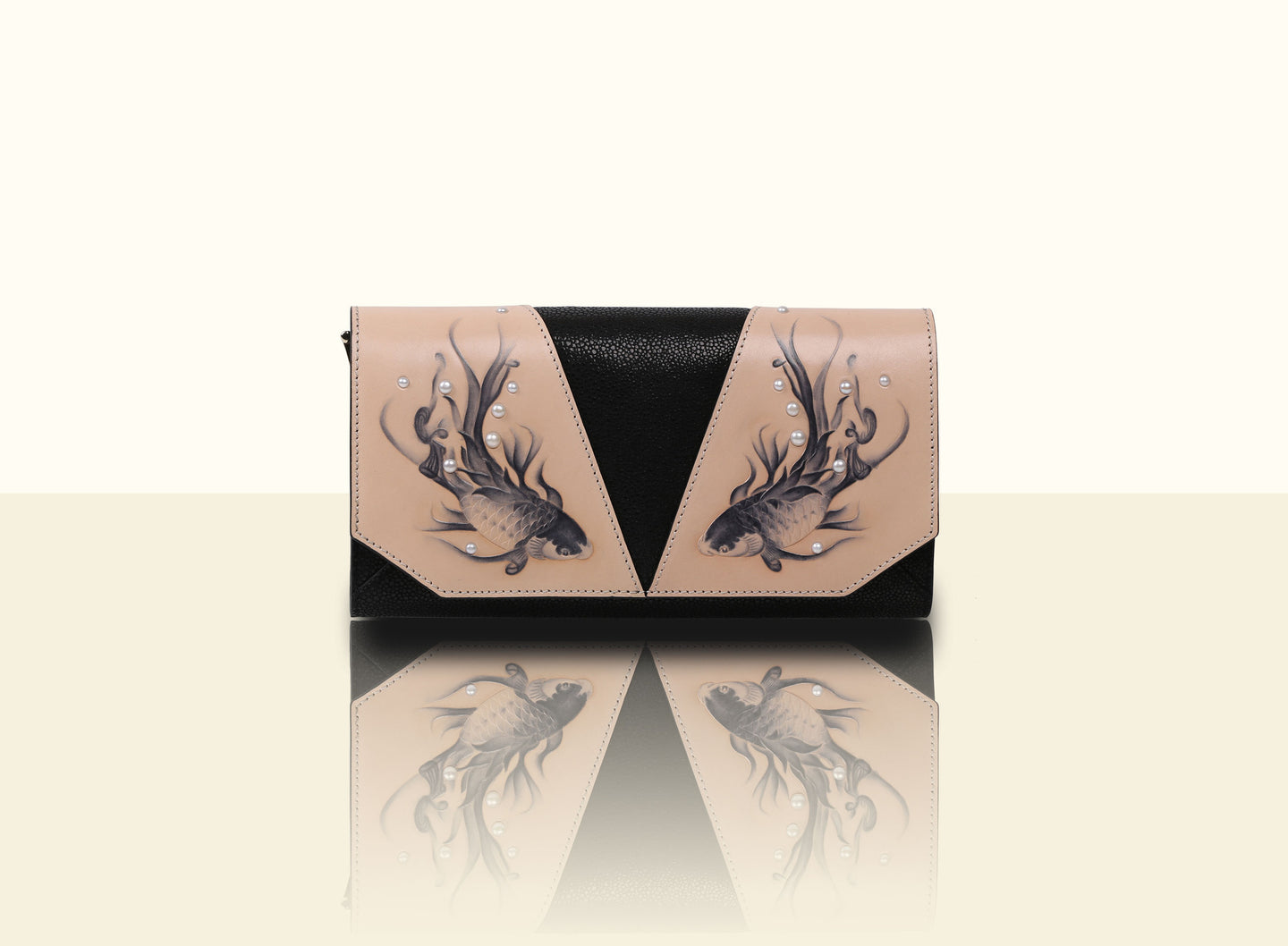 Preorder - Shimmering Yu Clutch - Black and Original