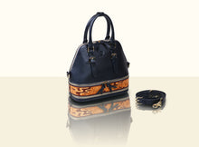 Preorder - Glorious Clouds Top Handle (Small)- Metallic Blue and Brown