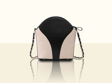Exquisite Fan Crossbody (Small) - Creamy White and Black