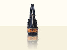 Preorder - Glorious Clouds Top Handle (Small)- Metallic Blue and Brown