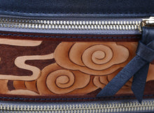 Preorder - Glorious Clouds Top Handle (Small)- Metallic Blue and Brown