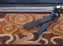 Glorious Clouds Top Handle (Large) - Metallic Blue and Brown