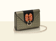 Gate of Guardian Clutch (Large) - Metallic Green and Black