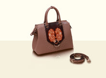 Gate of Guardian Top Handle (Medium) - Apricot and Dark Brown