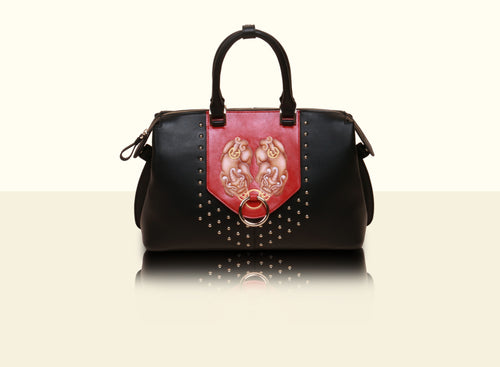 Preorder - Gate of Guardian Top Handle (Large) - Black and Crimson
