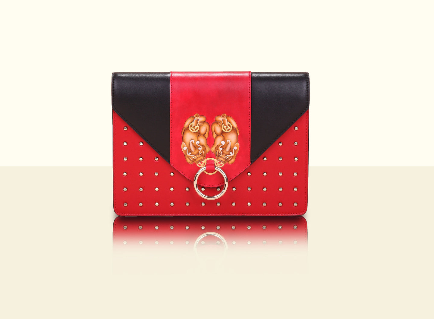 Preorder - Gate of Guardian Clutch (Large) - Red and Black
