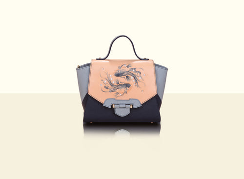 Shimmering Yu Top Handle - Deep Blue, Baby Blue and Original