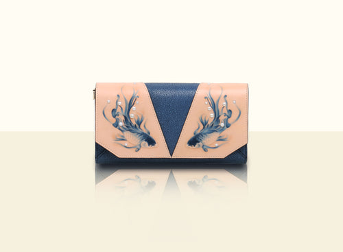 Preorder - Shimmering Yu Clutch - Deep Blue and Original