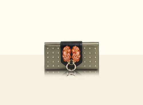 Gate of Guardian Wallet - Metallic Green and Black