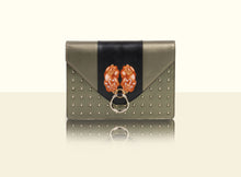 Preorder - Gate of Guardian Clutch (Large) - Metallic Green and Black