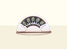 Preorder - Exquisite Fan Clutch - Pearl White and Black