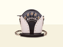 Preorder - Exquisite Fan Crossbody (Small) - Smoky Gray and Black