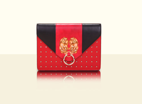 Gate of Guardian Clutch (Large) - Red and Black