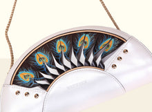Preorder - Exquisite Fan Clutch - Pearl White and Black