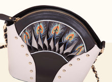 Preorder - Exquisite Fan Crossbody (Small) - Smoky Gray and Black