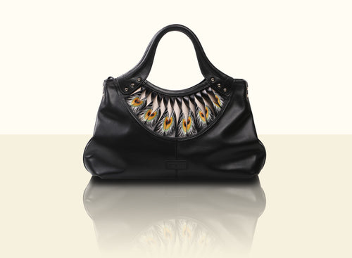 Exquisite Fan Top Handle - Black