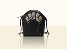 Exquisite Fan Crossbody (Small) - Black