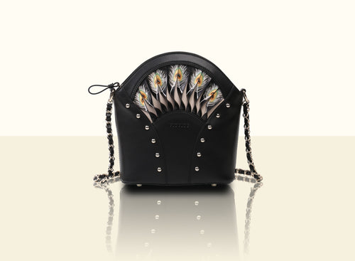 Exquisite Fan Crossbody (Small) - Black