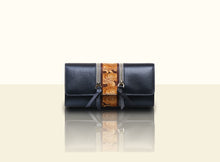 Glorious Clouds Wallet - Metallic Blue and Brown