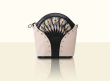 Exquisite Fan Crossbody (Large) - Creamy White and Black