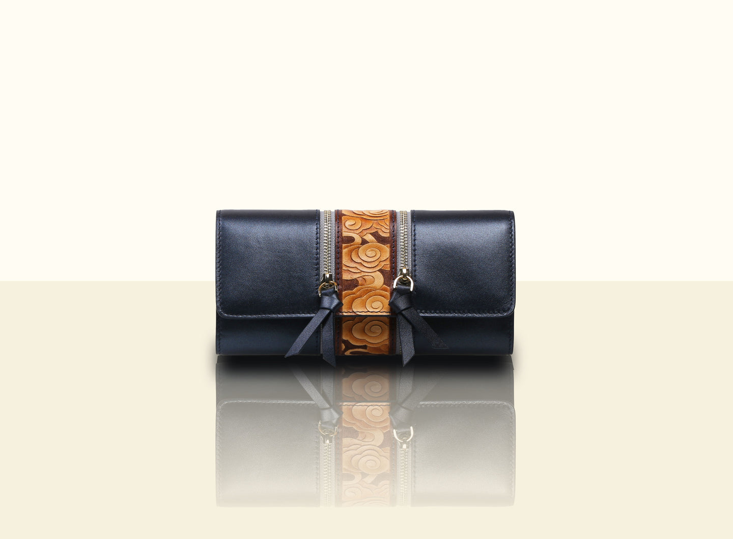 Preorder - Glorious Clouds Wallet - Metallic Blue and Brown