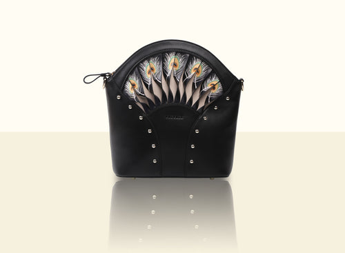Exquisite Fan Crossbody (Large) - Black
