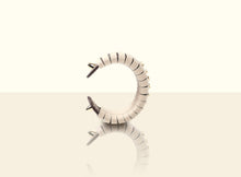 Preorder - Bamboo Calligraphy Bracelet  - Creamy White and Textured Lattice Weave Brown