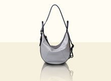 Glorious Clouds Backpack- Metallic Blue, Silver and Brown