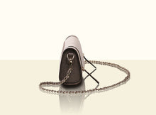 Bamboo Calligraphy Clutch - Textured Lattice Weave Brown and Creamy White