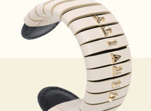 Preorder - Bamboo Calligraphy Bracelet  - Creamy White and Black