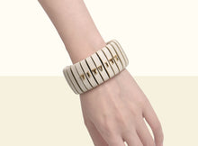 Preorder - Bamboo Calligraphy Bracelet  - Creamy White and Black