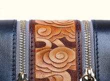 Glorious Clouds Wallet - Metallic Blue and Brown