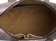 Preorder - Bamboo Calligraphy Top Handle - Textured Lattice Weave Brown and Creamy White