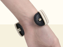 Preorder - Bamboo Calligraphy Bracelet  - Creamy White and Black