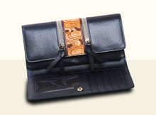 Glorious Clouds Wallet - Metallic Blue and Brown