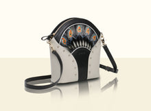 Preorder - Exquisite Fan Crossbody (Large) - Smoky Gray and Black