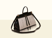 Bamboo Calligraphy Top Handle - Black and Creamy White