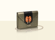 Gate of Guardian Clutch (Small) - Metallic Green and Black